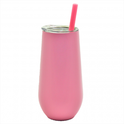 500253- PINK 6OZ CHAMPAGNE FLUTE TUMBLER